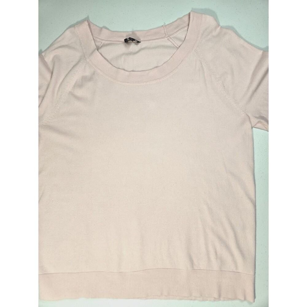 Talbots Womens Boatneck Knit 3/4 Sleeve Sweater Size XL Petite Pink